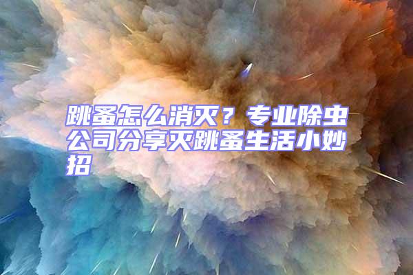 跳蚤怎么消滅?專業(yè)除蟲公司分享滅跳蚤生活小妙招