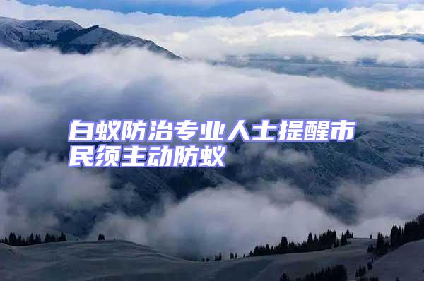 白蟻防治專業(yè)人士提醒市民須主動防蟻