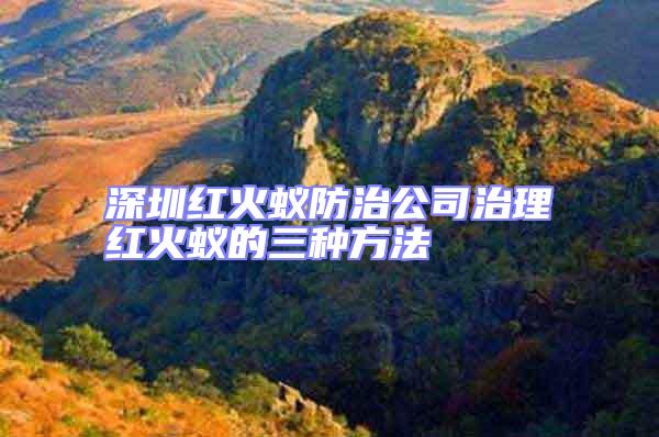 深圳紅火蟻防治公司治理紅火蟻的三種方法