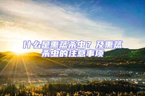 什么是熏蒸殺蟲？及熏蒸殺蟲的注意事項