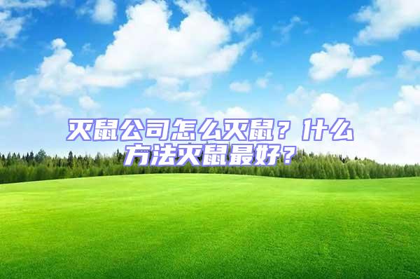 滅鼠公司怎么滅鼠？什么方法滅鼠最好？