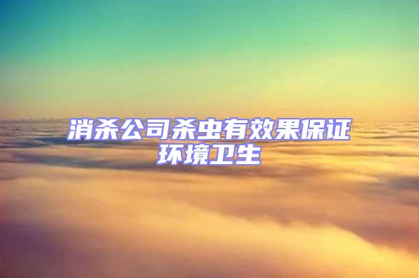 消殺公司殺蟲(chóng)有效果保證環(huán)境衛(wèi)生