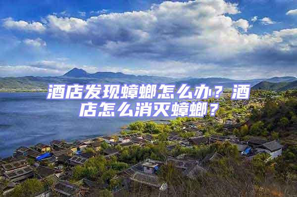 酒店發(fā)現(xiàn)蟑螂怎么辦？酒店怎么消滅蟑螂？