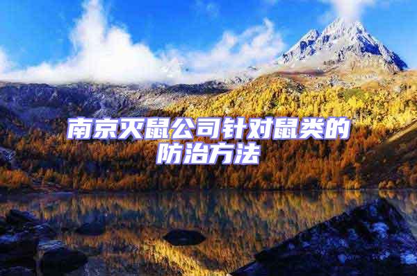 南京滅鼠公司針對(duì)鼠類(lèi)的防治方法