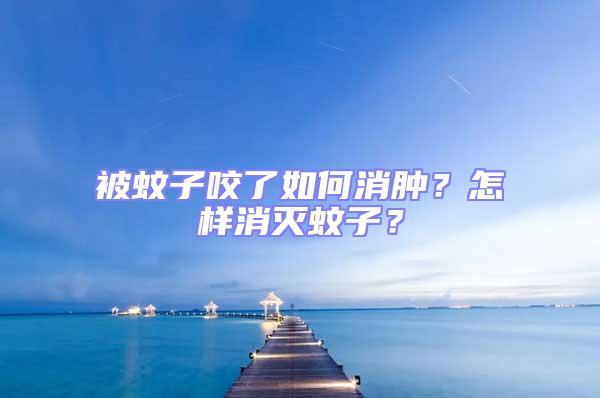 被蚊子咬了如何消腫？怎樣消滅蚊子？