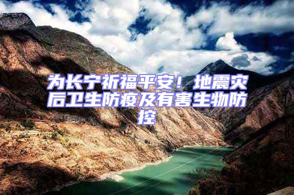 為長寧祈福平安！地震災后衛生防疫及有害生物防控