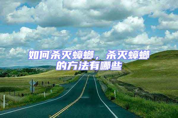 如何殺滅蟑螂，殺滅蟑螂的方法有哪些