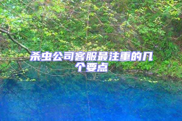 殺蟲(chóng)公司客服最注重的幾個(gè)要點(diǎn)