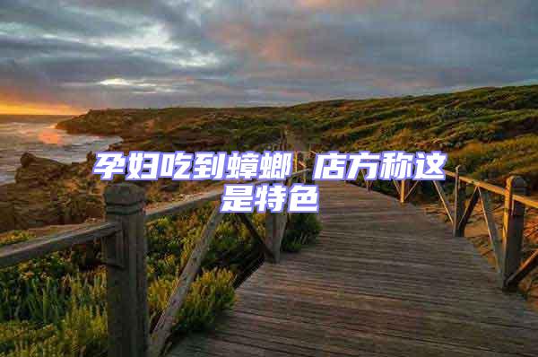 孕婦吃到蟑螂 店方稱(chēng)這是特色