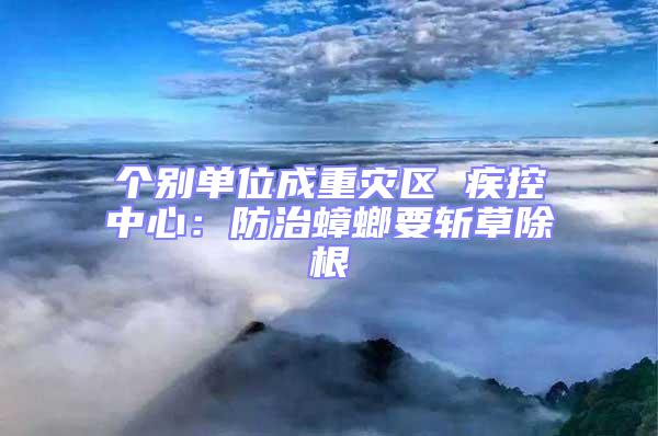 個(gè)別單位成重災(zāi)區(qū) 疾控中心：防治蟑螂要斬草除根