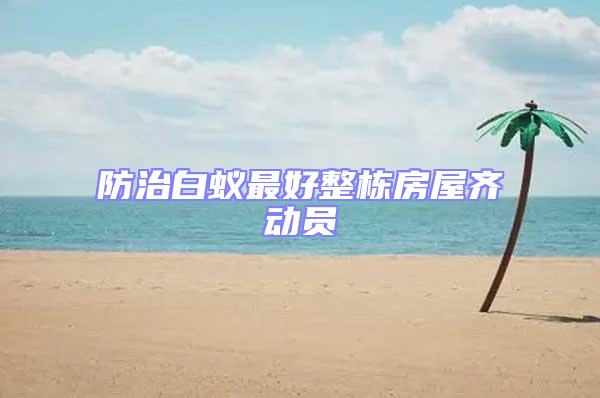 防治白蟻?zhàn)詈谜麠澐课蔟R動員