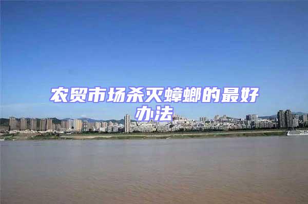 農(nóng)貿(mào)市場殺滅蟑螂的最好辦法
