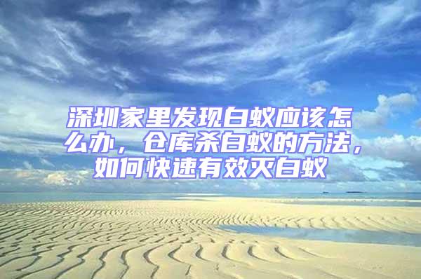 深圳家里發(fā)現(xiàn)白蟻應該怎么辦，倉庫殺白蟻的方法，如何快速有效滅白蟻