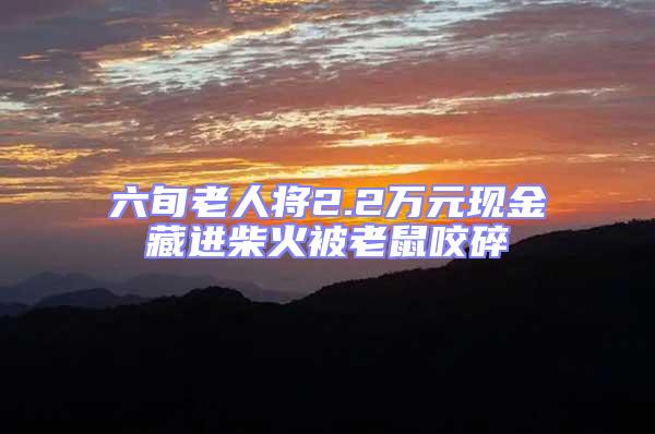 六旬老人將2.2萬元現(xiàn)金藏進(jìn)柴火被老鼠咬碎