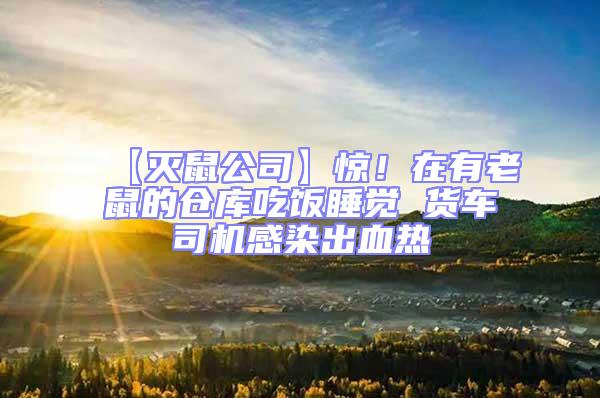 【滅鼠公司】驚！在有老鼠的倉庫吃飯睡覺 貨車司機(jī)感染出血熱