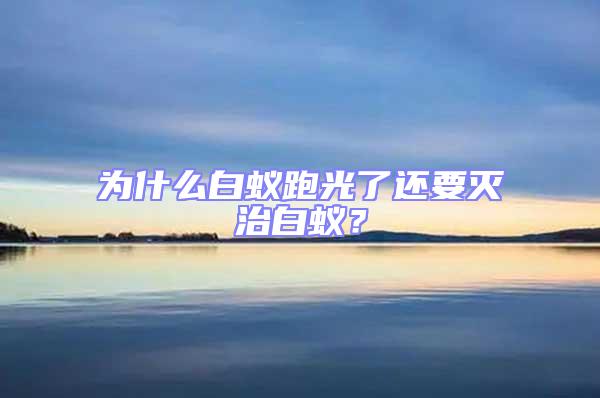 為什么白蟻跑光了還要滅治白蟻?