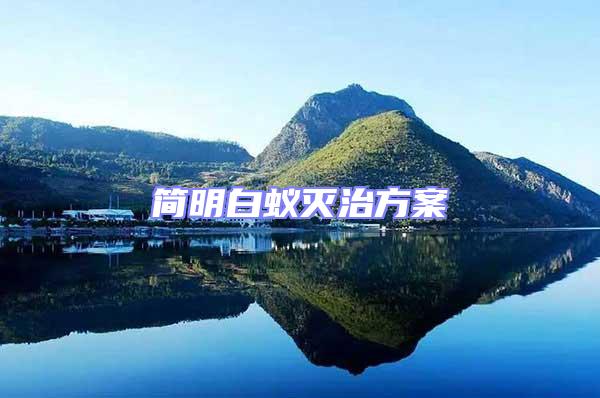 簡(jiǎn)明白蟻滅治方案