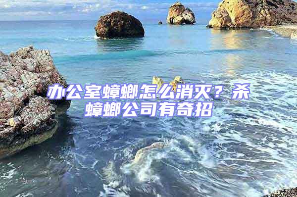 辦公室蟑螂怎么消滅？殺蟑螂公司有奇招