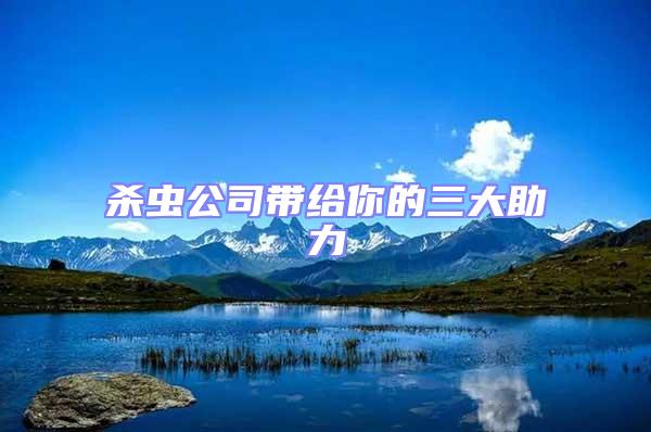 殺蟲(chóng)公司帶給你的三大助力