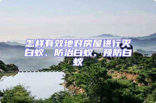 怎樣有效地對(duì)房屋進(jìn)行滅白蟻、防治白蟻、預(yù)防白蟻