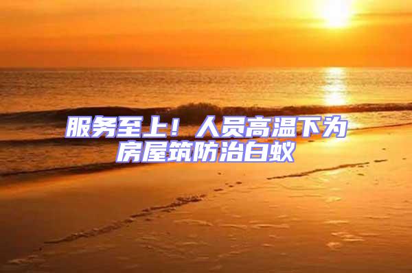 服務至上！人員高溫下為房屋筑防治白蟻