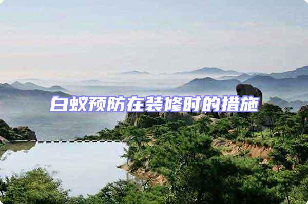 白蟻預防在裝修時的措施