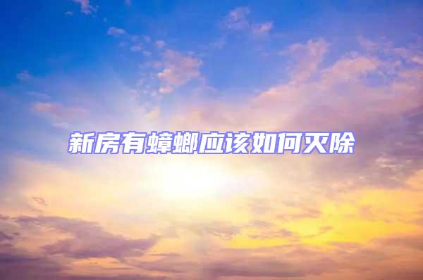新房有蟑螂應(yīng)該如何滅除