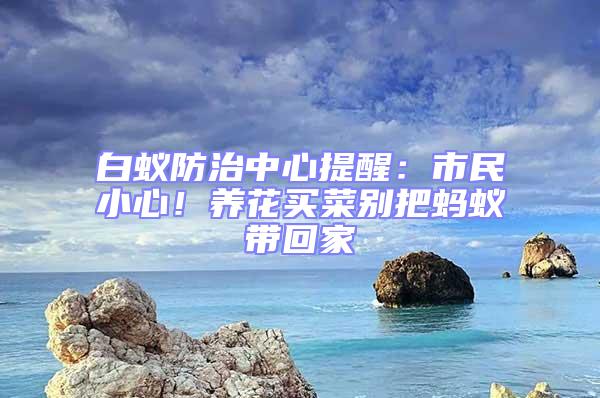 白蟻防治中心提醒：市民小心！養(yǎng)花買(mǎi)菜別把螞蟻帶回家