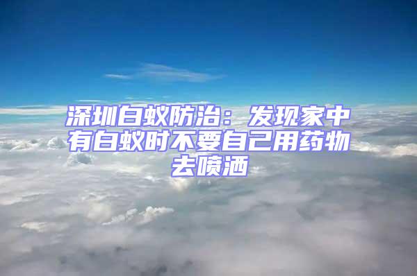 深圳白蟻防治：發(fā)現(xiàn)家中有白蟻時不要自己用藥物去噴灑