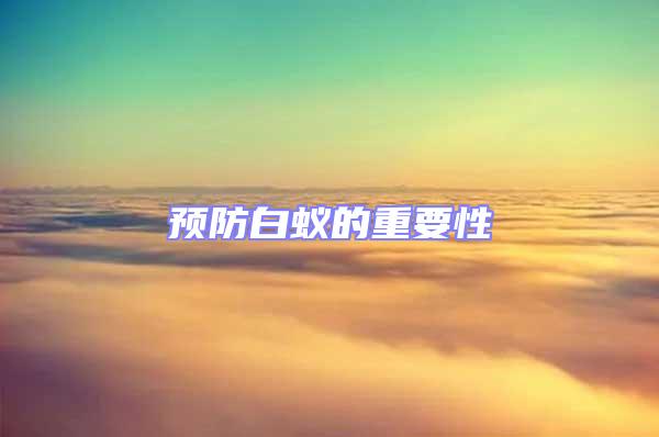 預(yù)防白蟻的重要性