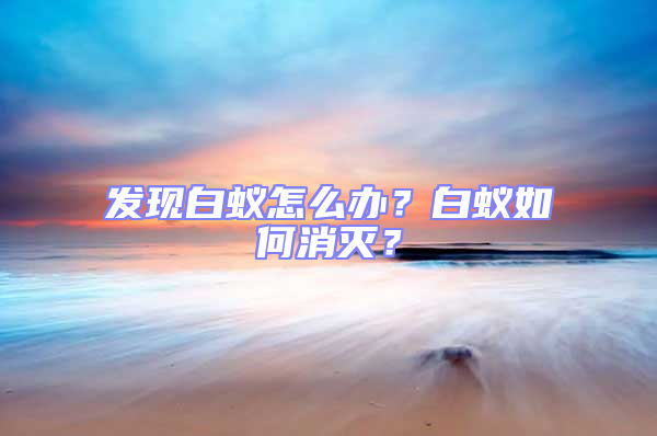 發(fā)現(xiàn)白蟻怎么辦？白蟻如何消滅？
