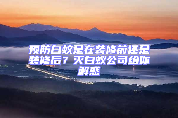 預防白蟻是在裝修前還是裝修后?滅白蟻公司給你解惑