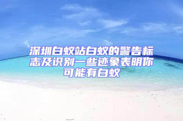 深圳白蟻站白蟻的警告標(biāo)志及識別一些跡象表明你可能有白蟻