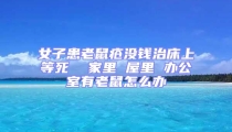女子患老鼠瘡沒錢治床上等死  家里 屋里 辦公室有老鼠怎么辦