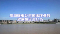 深圳除蟲公司消殺作業(yè)的效果保證是什么