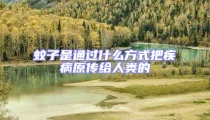 蚊子是通過什么方式把疾病原傳給人類的