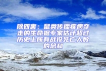 除四害：鼠類(lèi)傳播疾病奪走的生命據(jù)專(zhuān)家估計(jì)超過(guò)歷史上所有戰(zhàn)役死亡人數(shù)的總和
