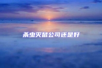 殺蟲滅鼠公司還是好