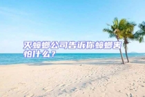 滅蟑螂公司告訴你蟑螂害怕什么？