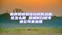 新房裝修裝飾白蟻防治應(yīng)該怎么做 深圳防白蟻專(zhuān)業(yè)公司來(lái)處理