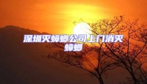 深圳滅蟑螂公司上門消滅蟑螂