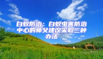 白蟻防治：白蟻蟲害防治中心的師父建議采取三種辦法