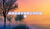 深圳殺蟲專業(yè)的公司滅嚙蟲